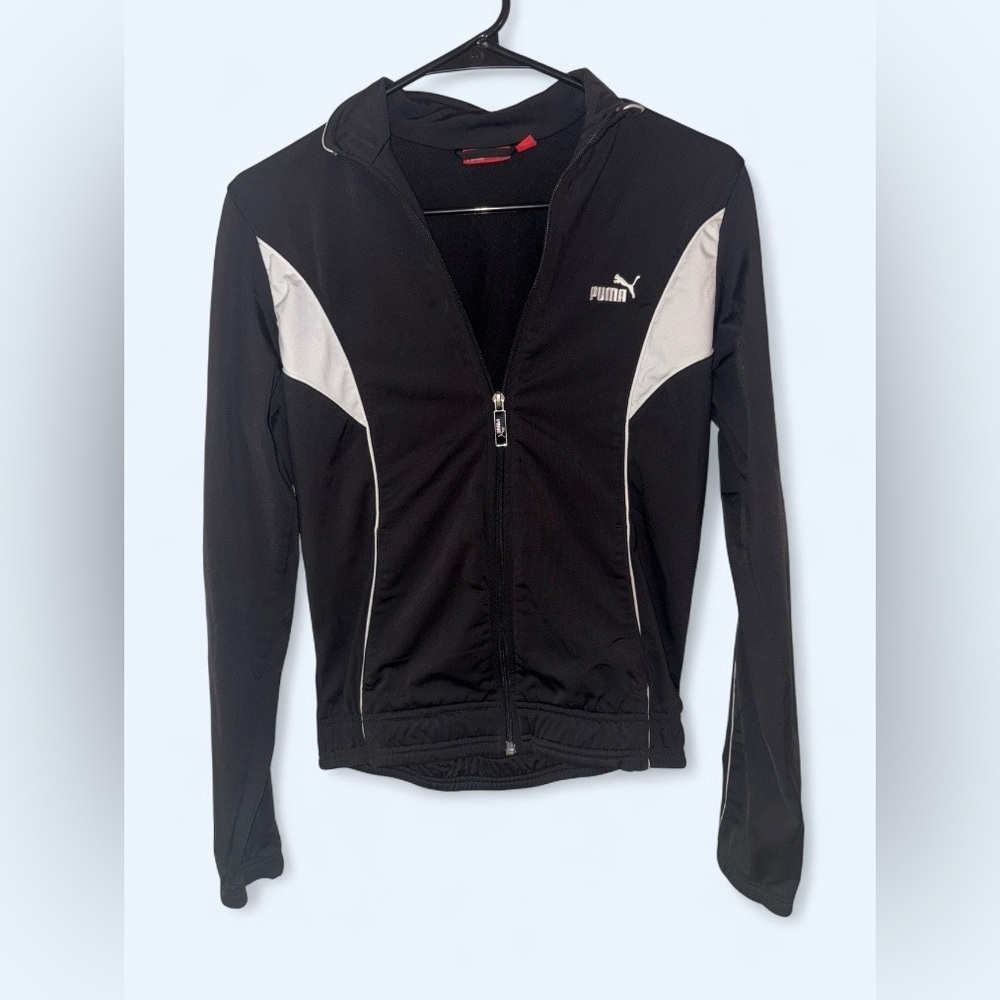 PUMA Black Zip Up Lightweight Women’s Athleisure Track Jacket - Size Medium